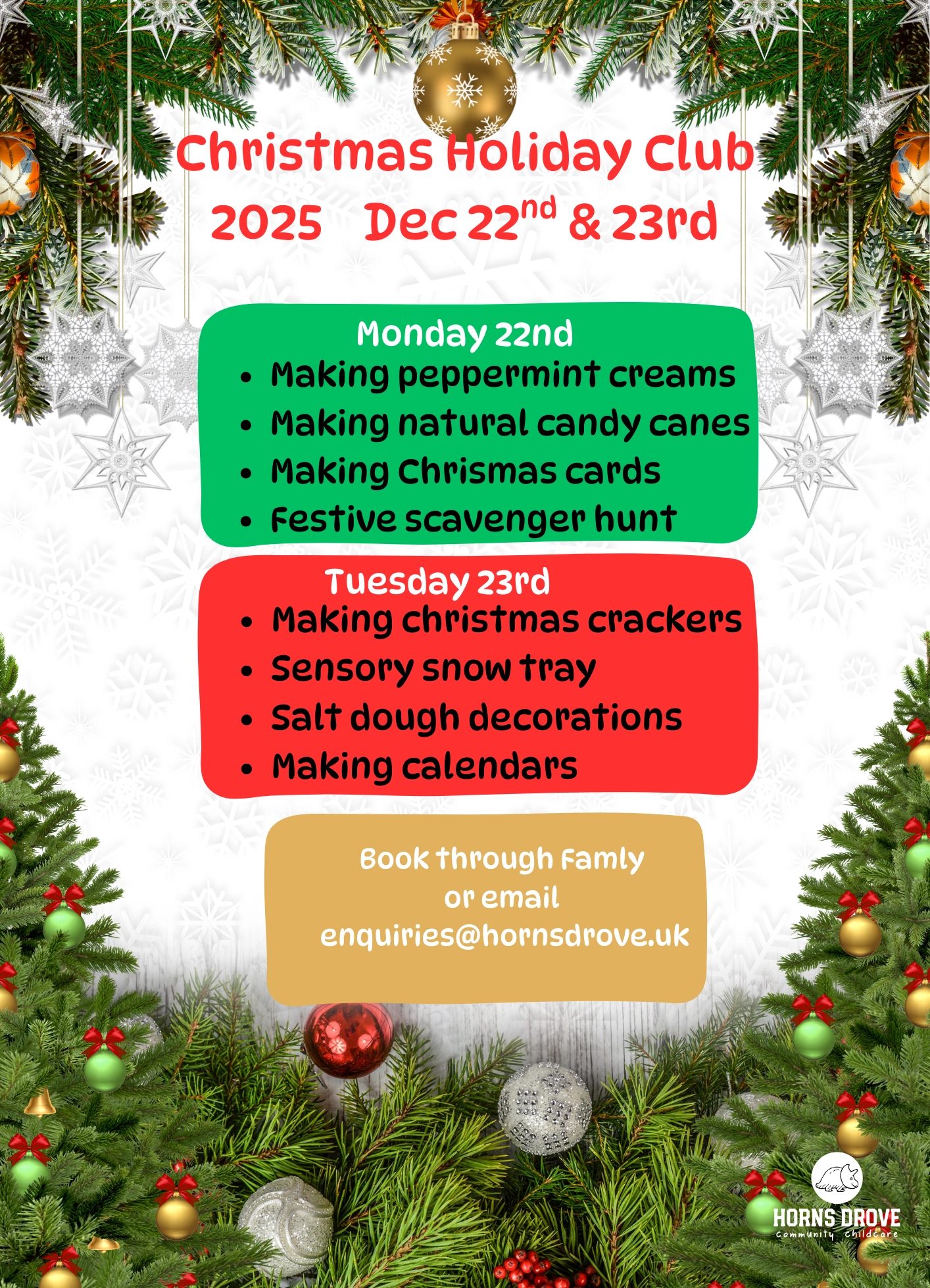 Christmas Holiday Club at Horns Drove